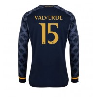 Real Madrid Federico Valverde #15 Bortatröja 2023-24 Långa ärmar